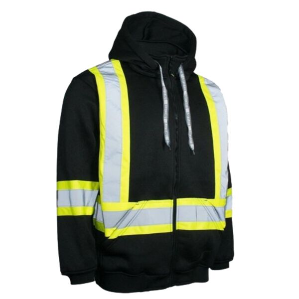 Deluxe Hi Vis Safety Hoodie, Detachable Hood Thumbnail